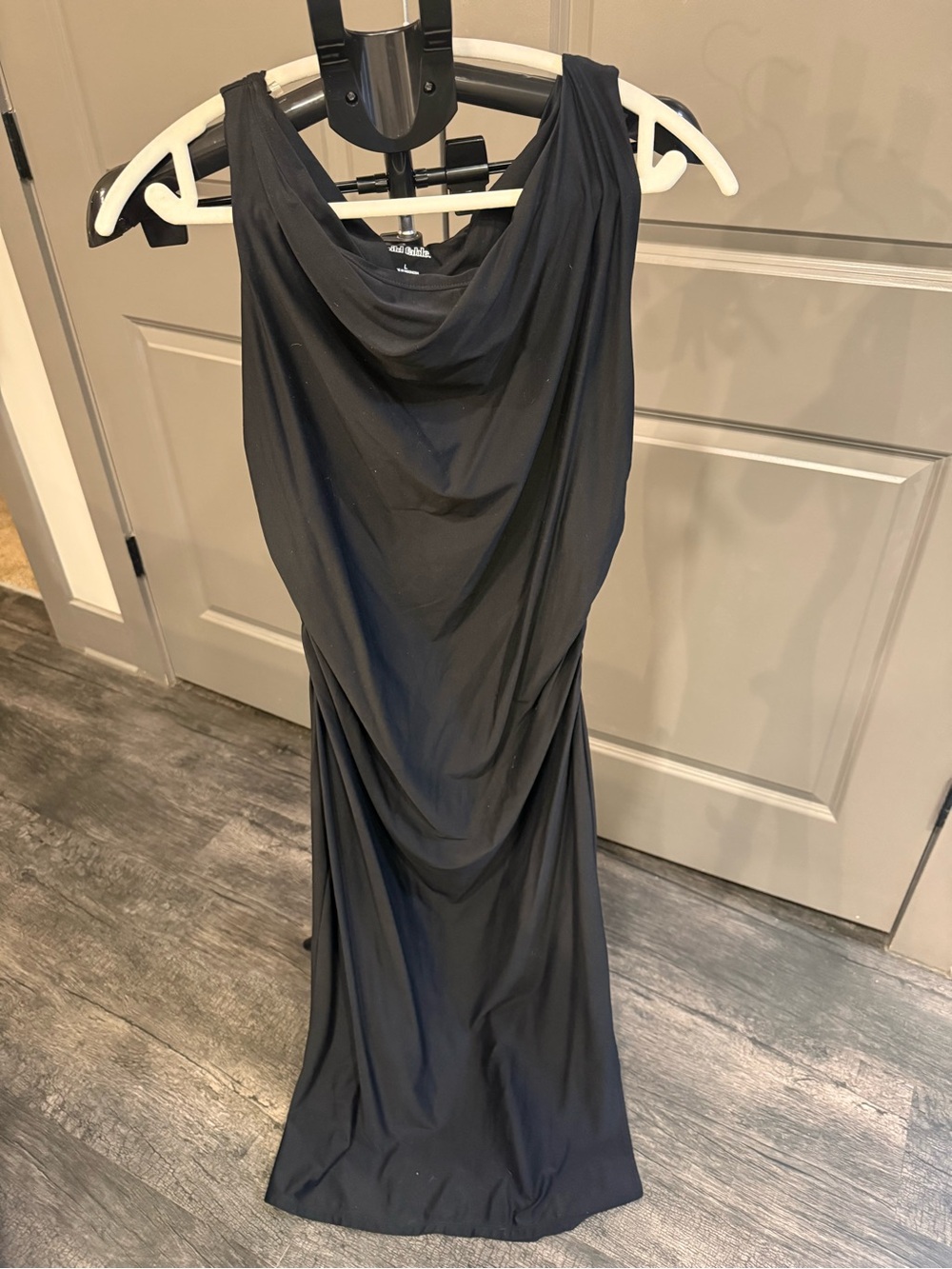 wild fable Black Cowl Neck Sleeveless Maxi Dress